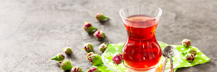 Red herbal and fruit tea