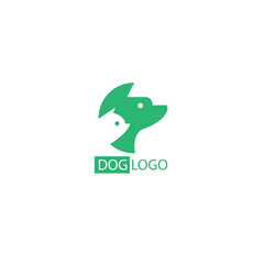 logo template illustration of abstract dog design vector