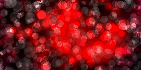 Dark Pink vector background with bubbles.