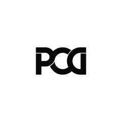 pcd letter original monogram logo design
