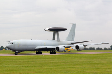 Air Force Airborne warning and control system aircraft used for intelligence, Surveillance and reconnaissance missions.