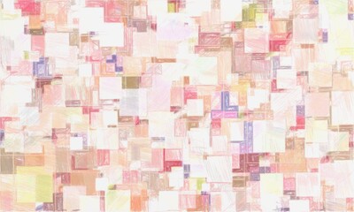 colorful abstract mosaic with a rough texture background. Sweet color square pattern background. Picture for creative wallpaper or design art work. Backdrop have copy space for text.