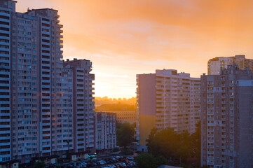 Fototapeta na wymiar Kiev real estate colorful Ukraine