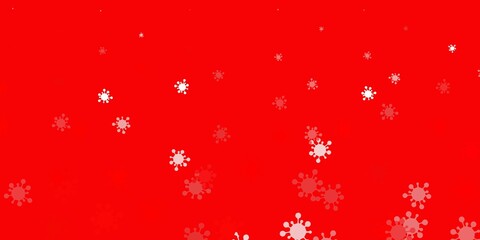 Light red vector template with flu signs.