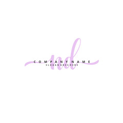 N D ND Initial handwriting and signature logo design with circle. Beautiful design handwritten logo for fashion, team, wedding, luxury logo.