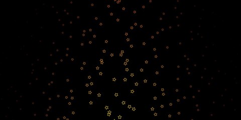Dark Orange vector layout with bright stars. Decorative illustration with stars on abstract template. Theme for cell phones.