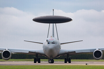 Air Force Airborne warning and control system aircraft used for intelligence, Surveillance and...