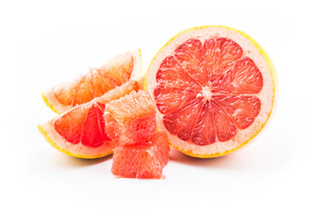 Grapefruit isolated on white background