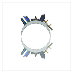 Sacramento city skyline in California United States