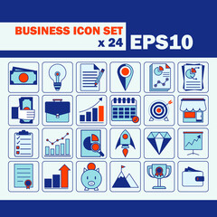 set of business , finance, marketing icon vector - 369184654