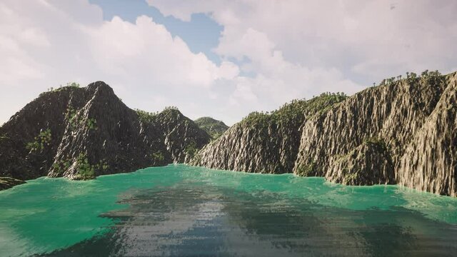 out of the ocean 3D computer generated animation