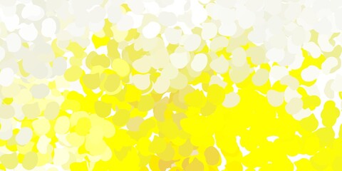 Light yellow vector template with abstract forms.