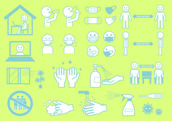 感染予防のピクトグラム