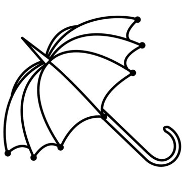 umbrella vector illustration not colored