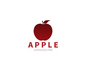 Apple fruit logo. Gradient apple logo vector design.