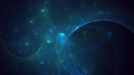 3D rendering abstract multicolor fractal light background