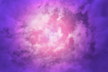 Bright Purple and Pink Sky and beautiful clouds with abstract colored background and wallpaper.
