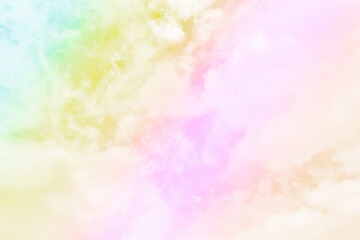 Obraz na płótnie Canvas Cloud and sky with a pastel colored background and wallpaper, abstract sky background in sweet color.