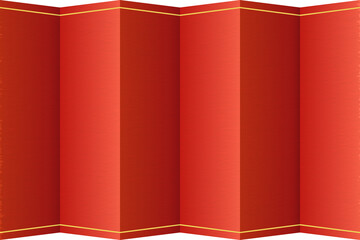 The Chinese Traditional Red-And-Golden Paper Folding Background Template