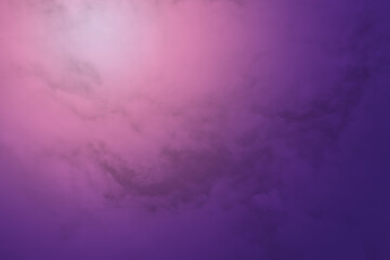 Bright Purple and Pink Sky and beautiful clouds with abstract colored background and wallpaper.
