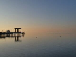 Alba sul lago Trasimeno