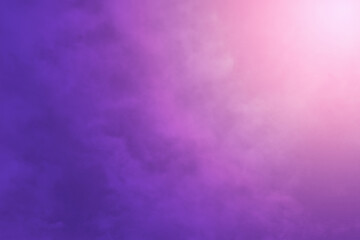 Bright Purple and Pink Sky and beautiful clouds with abstract colored background and wallpaper.
