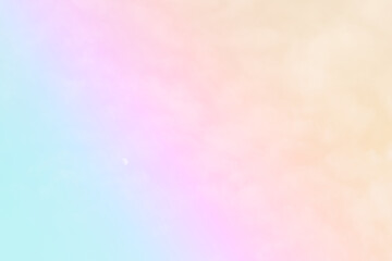 Cloud and sky with a pastel colored background and wallpaper, abstract sky background in sweet color.
