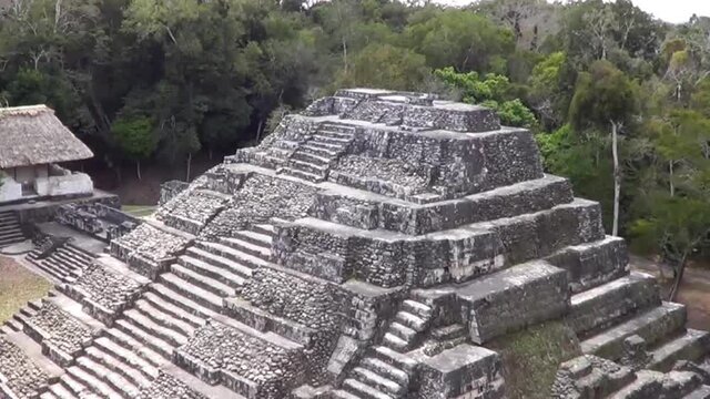 Pyramid at the North Acropolis at the archaeological site Yaxha, Guatemala