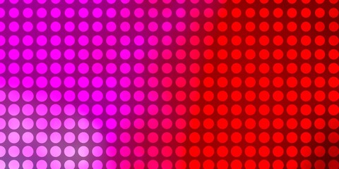 Light Blue, Red vector background with circles. Glitter abstract illustration with colorful drops. New template for your brand book.