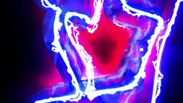 Letter Ayin of Hebrew alphabet. Hot letter for overlay. 4k 3D rendered animation.