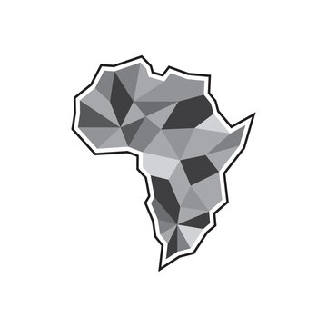 Abstract illustration of african map vector icon