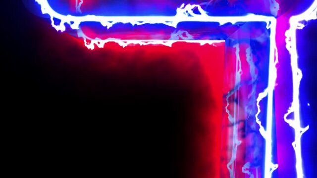 Letter Dalet of Hebrew alphabet. Hot letter for overlay. 4k 3D rendered animation.