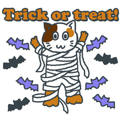 Happy Halloween with a cute cat