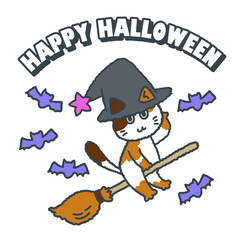 Happy Halloween with a cute cat