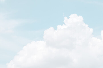 Beautiful sky and clouds in soft color.Soft  cloud in the sky background blue tone.