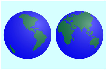 earth globe vector illustration