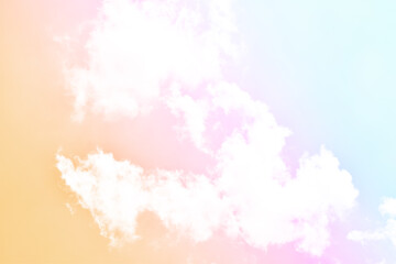 Cloud and sky with a pastel colored background and wallpaper, abstract sky background in sweet color