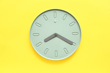 Simple clock on color background