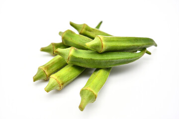積み重ねたオクラ

