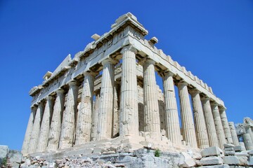 Obraz premium Parthenon: antique temple in Athenian Acropolis
