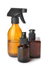 Hair sprays on white background