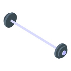 Fototapeta na wymiar Gym barbell icon. Isometric of gym barbell vector icon for web design isolated on white background