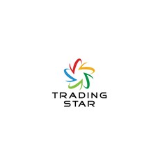 V Trading Star Logo Design Vector