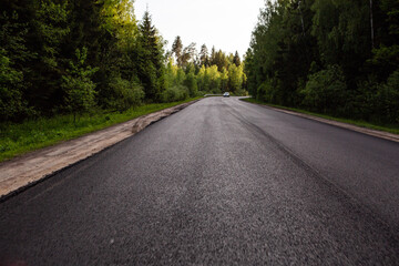 Asphalt road outside the city