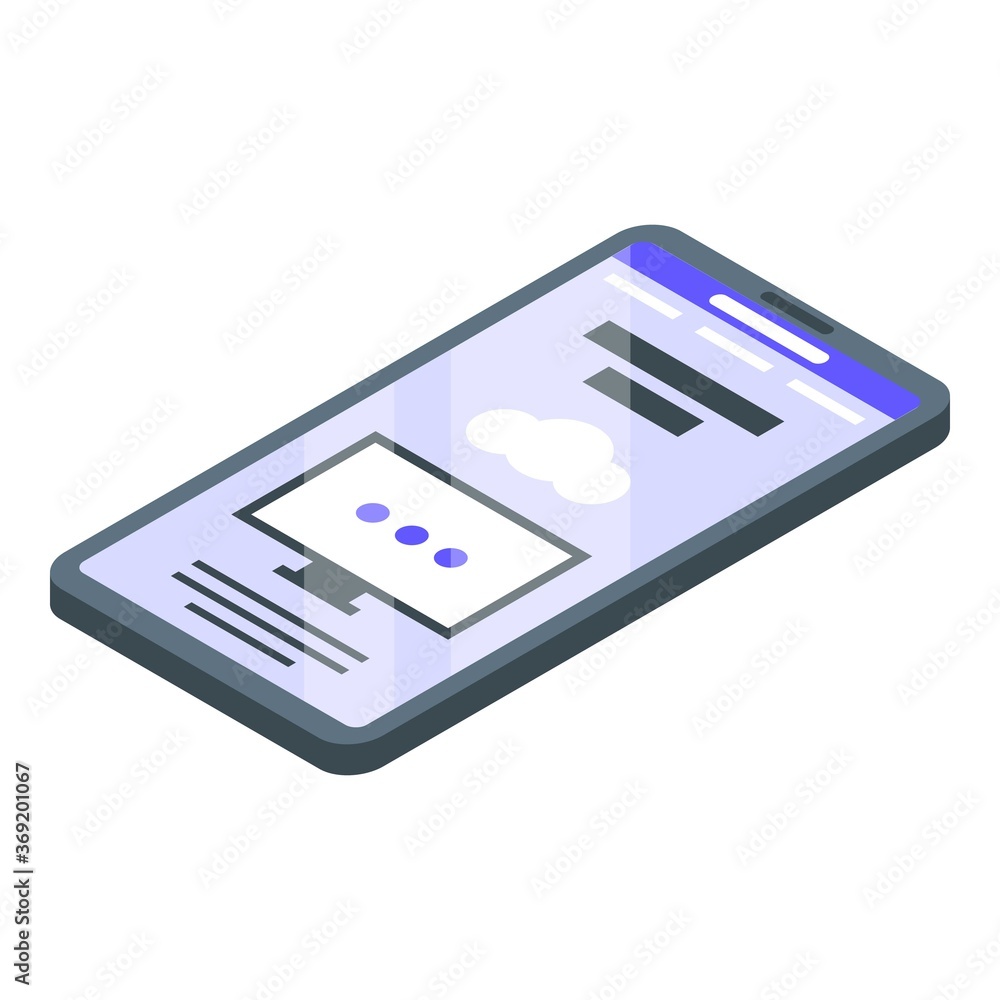 Poster smartphone remote access icon. isometric of smartphone remote access vector icon for web design isol