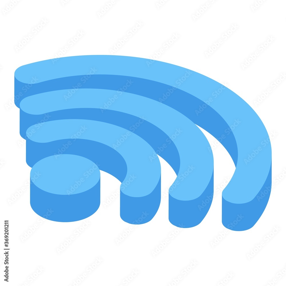 Poster wifi remote access icon. isometric of wifi remote access vector icon for web design isolated on whit