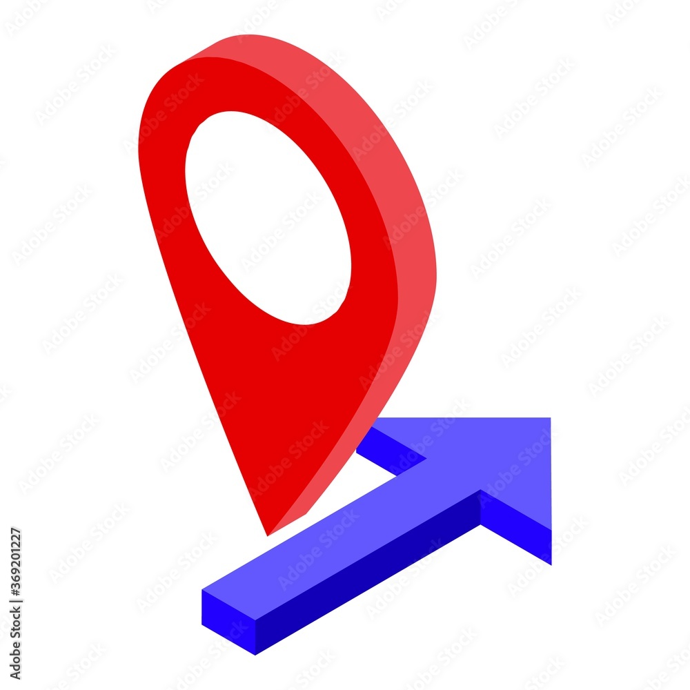 Poster gps pin remote access icon. isometric of gps pin remote access vector icon for web design isolated o