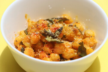 Masala chana dry, Indian curry with chick pea