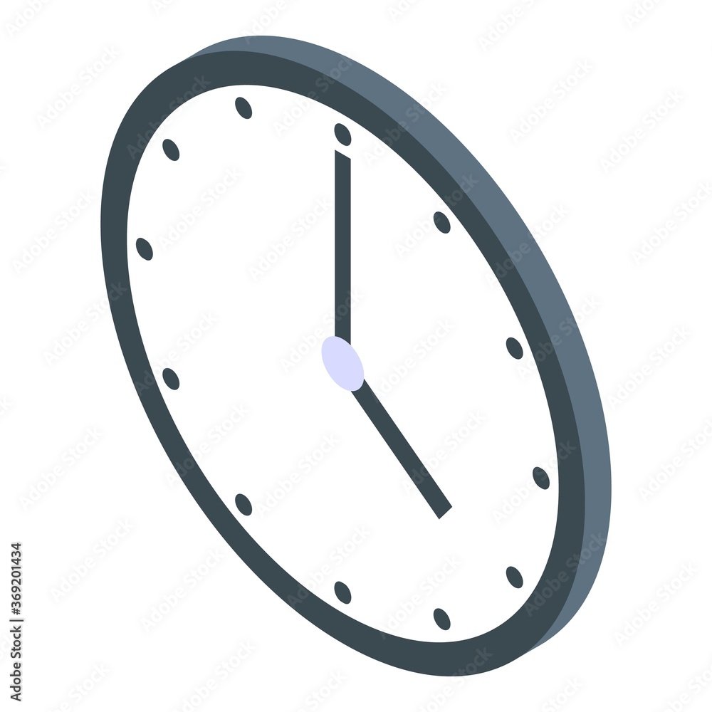 Poster clock operating system icon. isometric of clock operating system vector icon for web design isolated