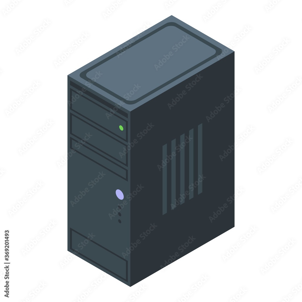 Poster desktop pc operating system icon. isometric of desktop pc operating system vector icon for web desig